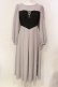 画像1: Maison de FLEUR Petite Robe canone / 森でワルツをワンピース S グレー O-25-06-12-030-EL-OP-OW-OS (1)