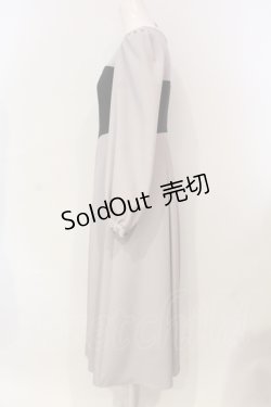 画像2: Maison de FLEUR Petite Robe canone / 森でワルツをワンピース S グレー O-25-06-12-030-EL-OP-OW-OS