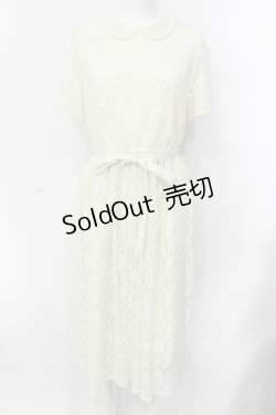 画像1: Fi.n.t / 丸衿総レースワンピース F アイボリー O-25-06-12-036-CA-OP-OW-OS