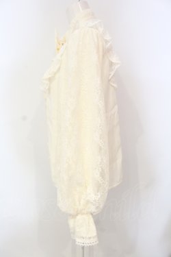 画像3: axes femme kawaii / クラシカルレーシーブラウス  生成り O-25-06-12-037-AX-BL-IG-OS