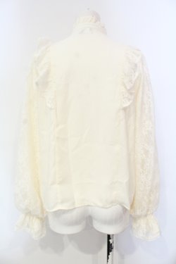 画像4: axes femme kawaii / クラシカルレーシーブラウス  生成り O-25-06-12-037-AX-BL-IG-OS