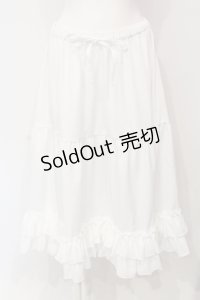 axes femme kawaii / ミディフリルペチスカート M シロ O-25-06-12-038-AX-SK-IG-OS
