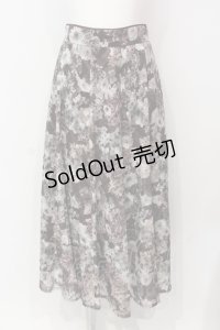 axes femme / ガーベラ柄ジャカードスカート F ブラウン O-25-06-12-041-AX-SK-IG-OS