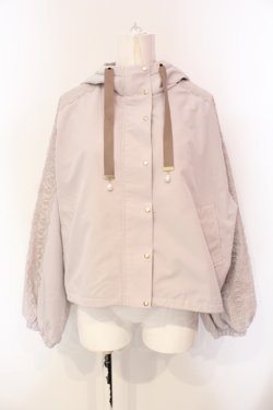 画像1: axes femme / 【選べる2丈】撥水加工マウンテンパーカー M ショート丈 ピンクベージュ O-25-06-12-042-AX-JA-IG-OS