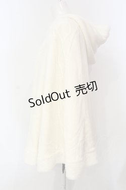 画像2: axes femme / ビジュー裏ボアニットポンチョ  オフシロ O-25-06-12-044-AX-CO-IG-OS