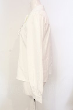 画像3: axes femme POETIQUE / キャットブローチ付ブラウス M シロ O-25-06-12-047-AX-BL-IG-OS