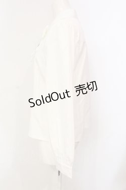 画像3: axes femme POETIQUE / キャットブローチ付ブラウス M シロ O-25-06-12-047-AX-BL-IG-OS
