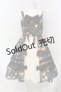 axes femme kawaii / アンティークローズ柄ジャンパースカート M グリーン O-25-06-12-005-AX-OP-OW-OS