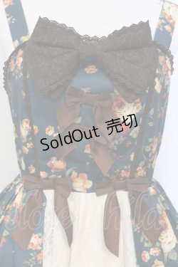 画像2: axes femme kawaii / アンティークローズ柄ジャンパースカート M グリーン O-25-06-12-005-AX-OP-OW-OS
