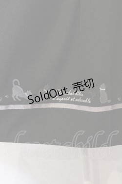 画像2: axes femme / キャット刺繍ドッキングワンピース  クロ×シロ O-25-06-12-051-AX-OP-IG-OS