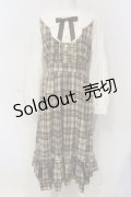 axes femme POETIQUE / チェックフリルレディワンピース  ブラウン O-25-06-12-052-AX-OP-IG-OS