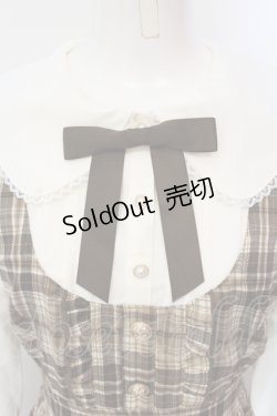 画像2: axes femme POETIQUE / チェックフリルレディワンピース  ブラウン O-25-06-12-052-AX-OP-IG-OS