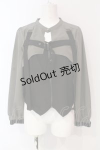 axes femme POETIQUE / ベルトデザインアーミーブラウス  クロ×カーキグリー O-25-06-12-055-AX-BL-IG-OS