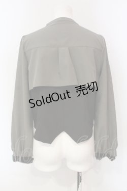 画像3: axes femme POETIQUE / ベルトデザインアーミーブラウス  クロ×カーキグリー O-25-06-12-055-AX-BL-IG-OS