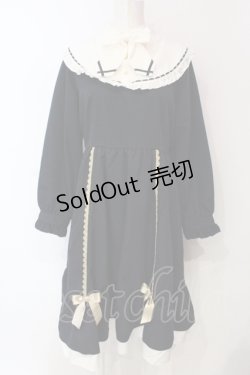 画像1: axes femme POETIQUE / アンジェリック　クワイヤワンピース  ネイビー O-25-06-12-056-AX-OP-IG-OS