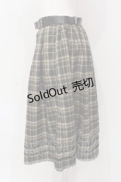 画像2: axes femme / ベルト付ボックスタックスカート  ブラウン×グリーン O-25-06-12-059-AX-SK-IG-OS