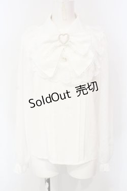 画像1: Rojita / ハートドビードットリボンブラウス F シロ O-25-06-12-062-LO-BL-OW-OS
