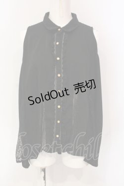 画像1: axes femme / レース切り替えノースリブラウス M クロ O-25-06-12-066-AX-BL-OW-OS
