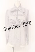 axes femme / ラッフルフリルブラウス M ラベンダー O-25-06-12-068-AX-BL-OW-OS