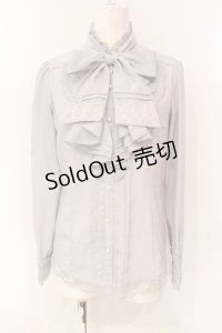 axes femme / ラッフルフリルブラウス M ラベンダー O-25-06-12-068-AX-BL-OW-OS