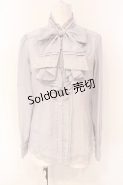 画像1: axes femme / ラッフルフリルブラウス M ラベンダー O-25-06-12-068-AX-BL-OW-OS