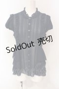 axes femme / ペプラムフリルブラウス M ネイビー O-25-06-12-069-AX-BL-OW-OS