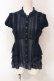 画像1: axes femme / ペプラムフリルブラウス M ネイビー O-25-06-12-069-AX-BL-OW-OS (1)