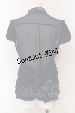 画像3: axes femme / ペプラムフリルブラウス M ネイビー O-25-06-12-069-AX-BL-OW-OS