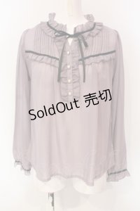 axes femme / フリルブラウス M ラベンダー O-25-06-12-070-AX-BL-OW-OS