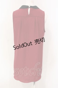 画像2: axes femme / モチーフレース使いノースリチュニ M ワイン O-25-06-12-071-AX-TO-OW-OS