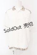 GLAD NEWS / レオパード切り替えシャツ  ホワイト×レオパード O-25-06-12-072-GL-BL-OW-OS