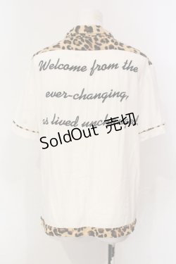 画像2: GLAD NEWS / レオパード切り替えシャツ  ホワイト×レオパード O-25-06-12-072-GL-BL-OW-OS