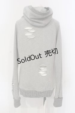画像3: GLAD NEWS / ダメージZIPパーカー R グレー O-25-06-12-073-GL-TO-OW-OS