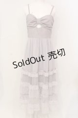 axes femme POETIQUE / リボンデザインチュールワンピース M ラベンダー O-25-06-12-074-AX-OP-OW-OS