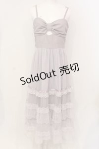 axes femme POETIQUE / リボンデザインチュールワンピース M ラベンダー O-25-06-12-074-AX-OP-OW-OS