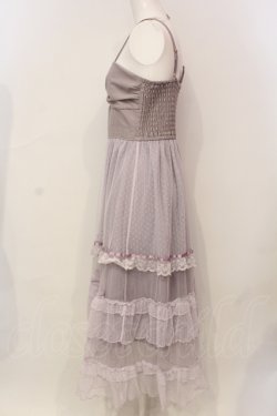 画像2: axes femme POETIQUE / リボンデザインチュールワンピース M ラベンダー O-25-06-12-074-AX-OP-OW-OS