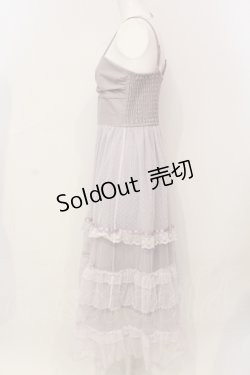 画像2: axes femme POETIQUE / リボンデザインチュールワンピース M ラベンダー O-25-06-12-074-AX-OP-OW-OS