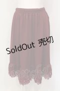 axes femme / レース重ねペチスカート M ワイン O-25-06-12-076-AX-SK-OW-ZT167