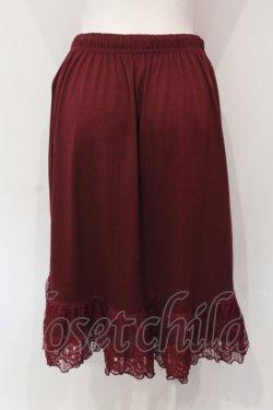 画像2: axes femme / レース重ねペチスカート M ワイン O-25-06-12-076-AX-SK-OW-OS