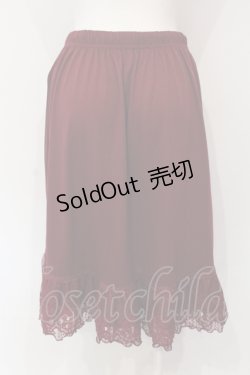 画像2: axes femme / レース重ねペチスカート M ワイン O-25-06-12-076-AX-SK-OW-ZT167