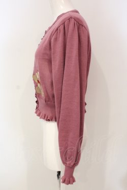 画像3: axes femme kawaii / クマパフェ刺繍ニットカーデ M ピンク O-25-06-12-078-AX-TO-OW-OS