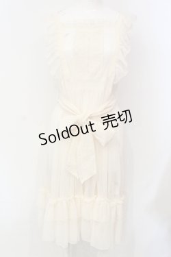 画像1: axes femme kawaii / ドットチュールエプロン M キナリ O-25-06-12-079-AX-OP-OW-OS