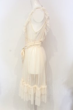 画像3: axes femme kawaii / ドットチュールエプロン M キナリ O-25-06-12-079-AX-OP-OW-OS