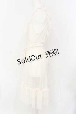 画像3: axes femme kawaii / ドットチュールエプロン M キナリ O-25-06-12-079-AX-OP-OW-OS