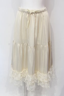 画像1: axes femme kawaii / レースフリルペチスカート M キナリ O-25-06-12-080-AX-SK-OW-OS
