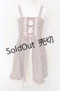 axes femme / ギンガムシャーリングキャミワンピース M アカ O-25-06-12-081-AX-OP-OW-OS