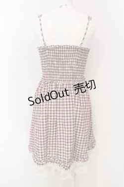 画像4: axes femme / ギンガムシャーリングキャミワンピース M アカ O-25-06-12-081-AX-OP-OW-OS