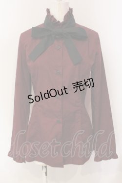 画像1: MIHO MATSUDA / ボウタイブラウス  ワイン O-25-06-12-082-GO-BL-OW-OS