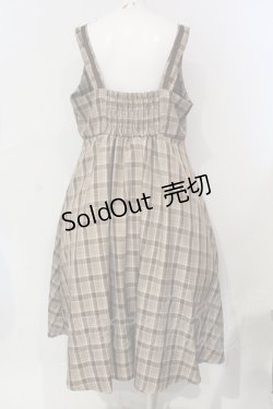 画像3: m petit by misako / リボンチェックジャンパースカート 4L ブラウン O-25-06-12-008-LO-OP-OW-ZS