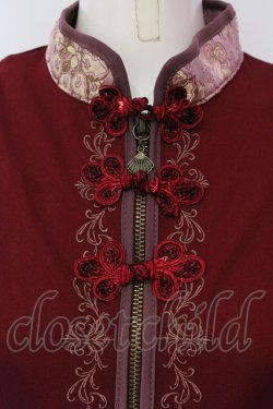 画像2: Ozz oneste / ショルダーレースアップワンピース  ワイン O-25-06-12-085-OO-OP-OW-OS